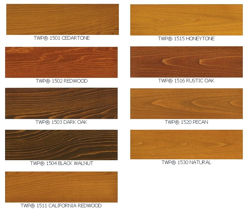 twp stain colors 1500 series
